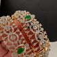 AD Emerald Diamond Openable Bangles - 2.8