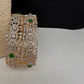 AD Emerald Diamond Openable Bangles - 2.8