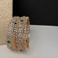 AD Emerald Diamond Openable Bangles - 2.8