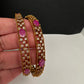 Matte CZ Red Bangles - 2.8
