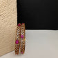 Matte CZ Red Bangles - 2.8