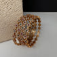 Matte Floral Set of 4 Bangles - 2.8