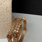 CZ Potta Stones Bangles - 2.8