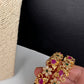 CZ Red Green Stones Bangles in Gold Finish - 2.8