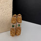 Matte Goddess Lakshmi Peacock Nakshi Bangles - 2.8