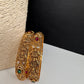 Matte Goddess Lakshmi Multi Color Stones Antique Bangles - 2.8