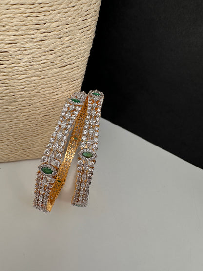 Marquise AD Ruby Sleek Bangles - 2.8