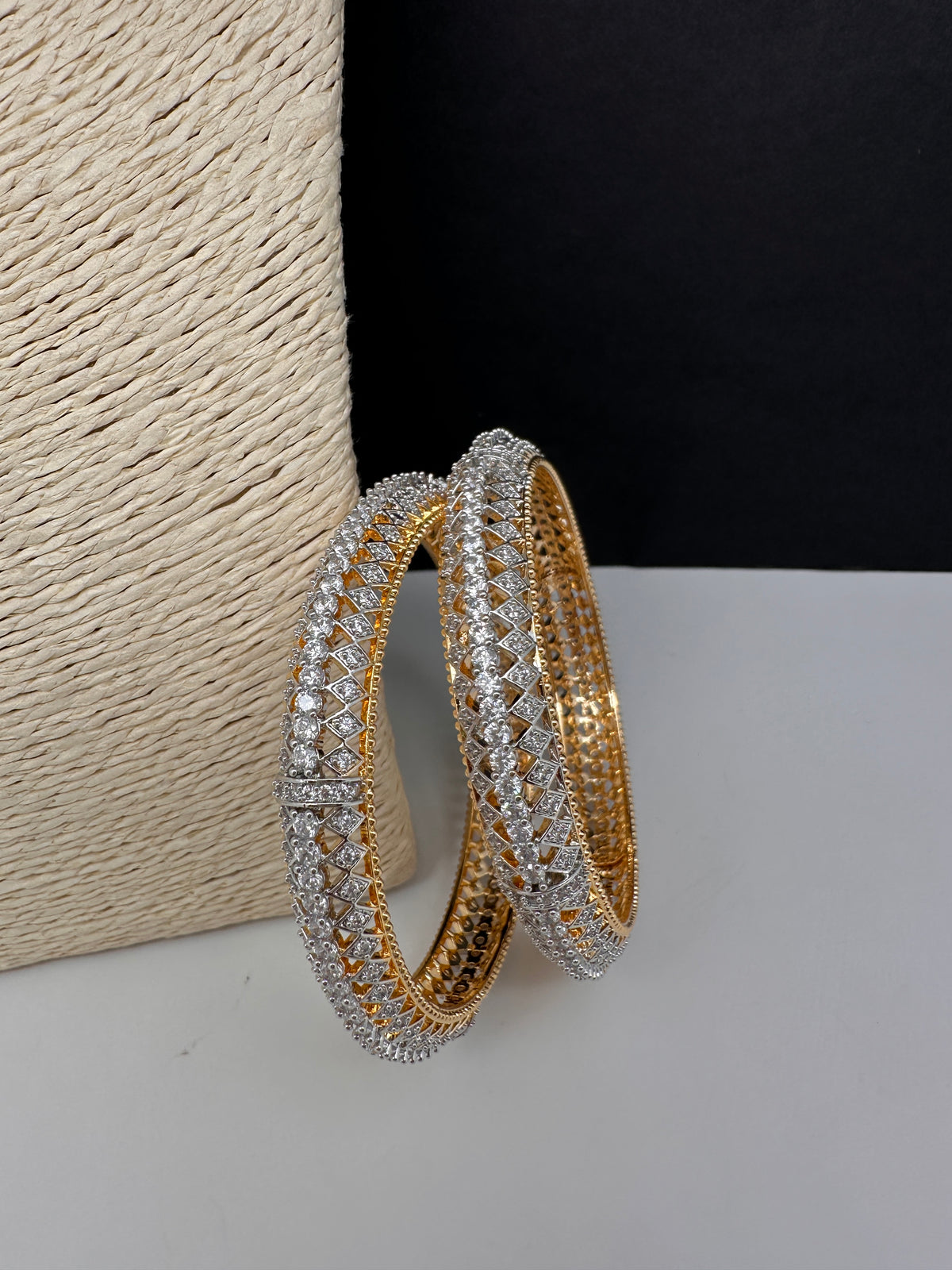 Golden AD kada bangles for sarees lehengas and weddings