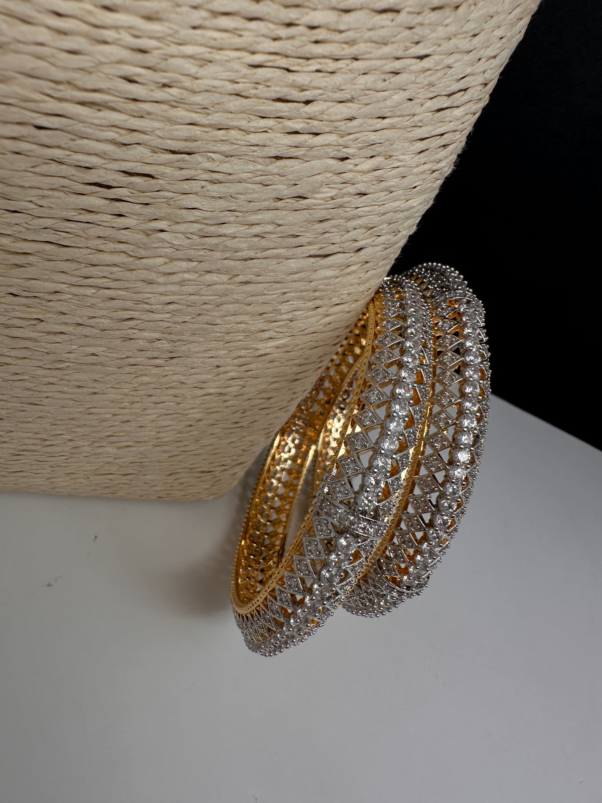 Classic AD kada bangles pair - traditional Indian jewelry