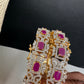 AD Diamond Finish Ruby Openable Bangles - 2.8