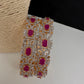 AD Diamond Finish Ruby Openable Bangles - 2.8