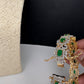 AD green stone Indian bangles pair for sarees and lehengas