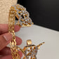 Elegant floral openable kada bangles with AD stones - pair
