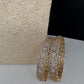 AD floral golden kada bangles - traditional Indian jewelry