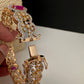 AD red stone floral diamond finish bangles for saree wear