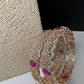 Openable AD floral red stone bangles pair - Indian jewelry