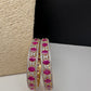 Elegant golden ruby AD bangles for weddings and festivals
