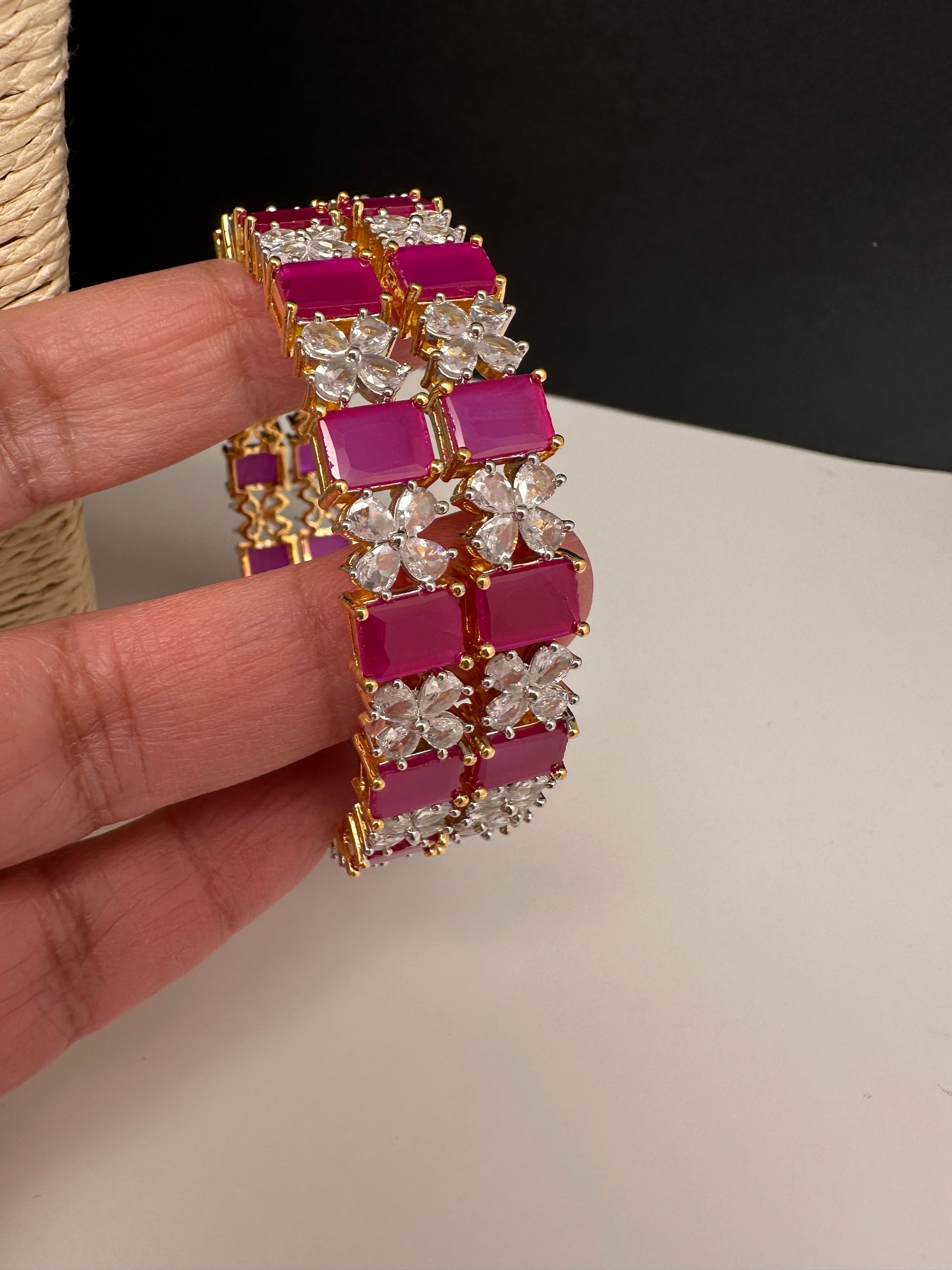 AD Ruby Red Bangles - 2.8