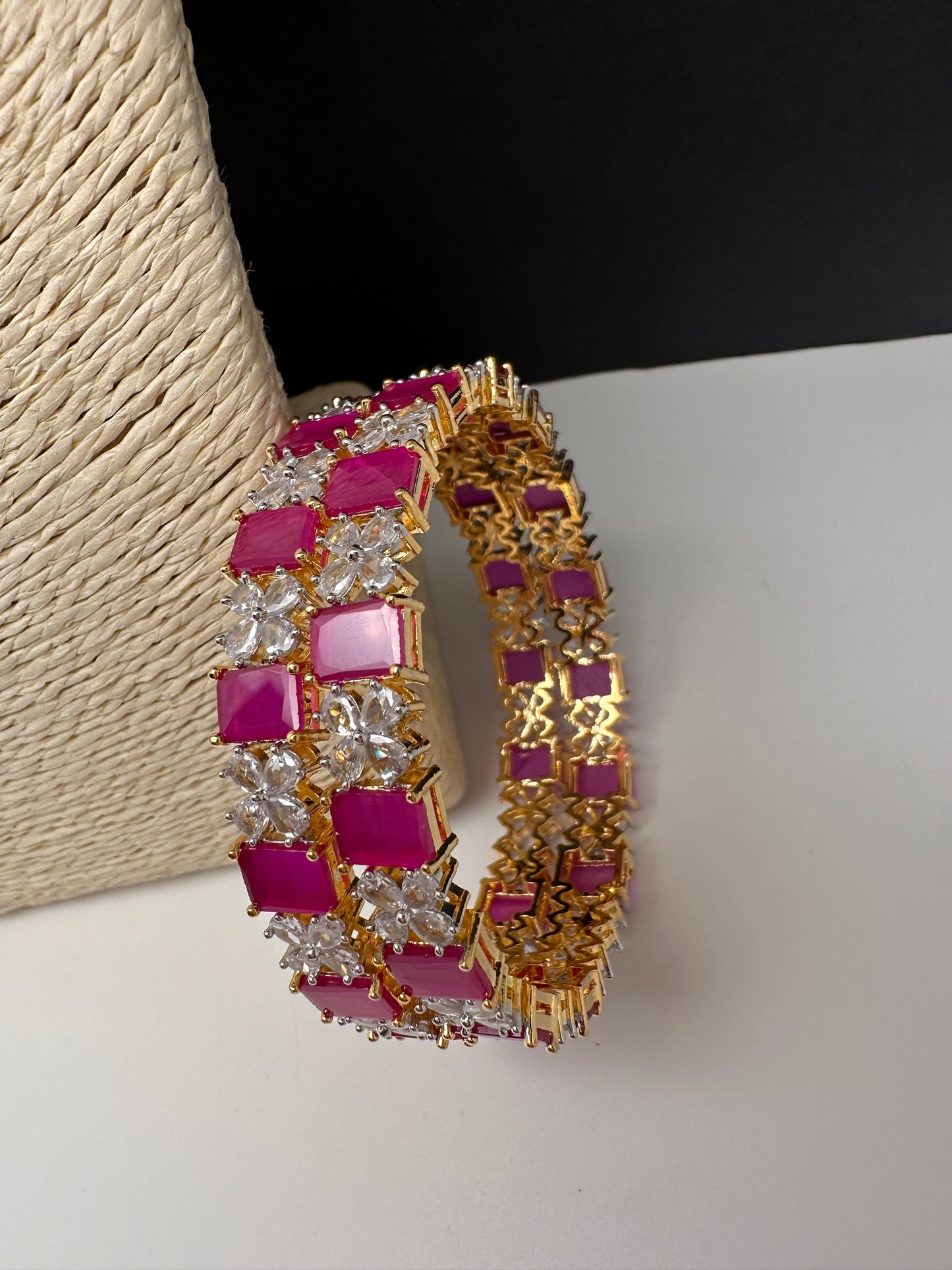 AD Ruby Red Bangles - 2.8