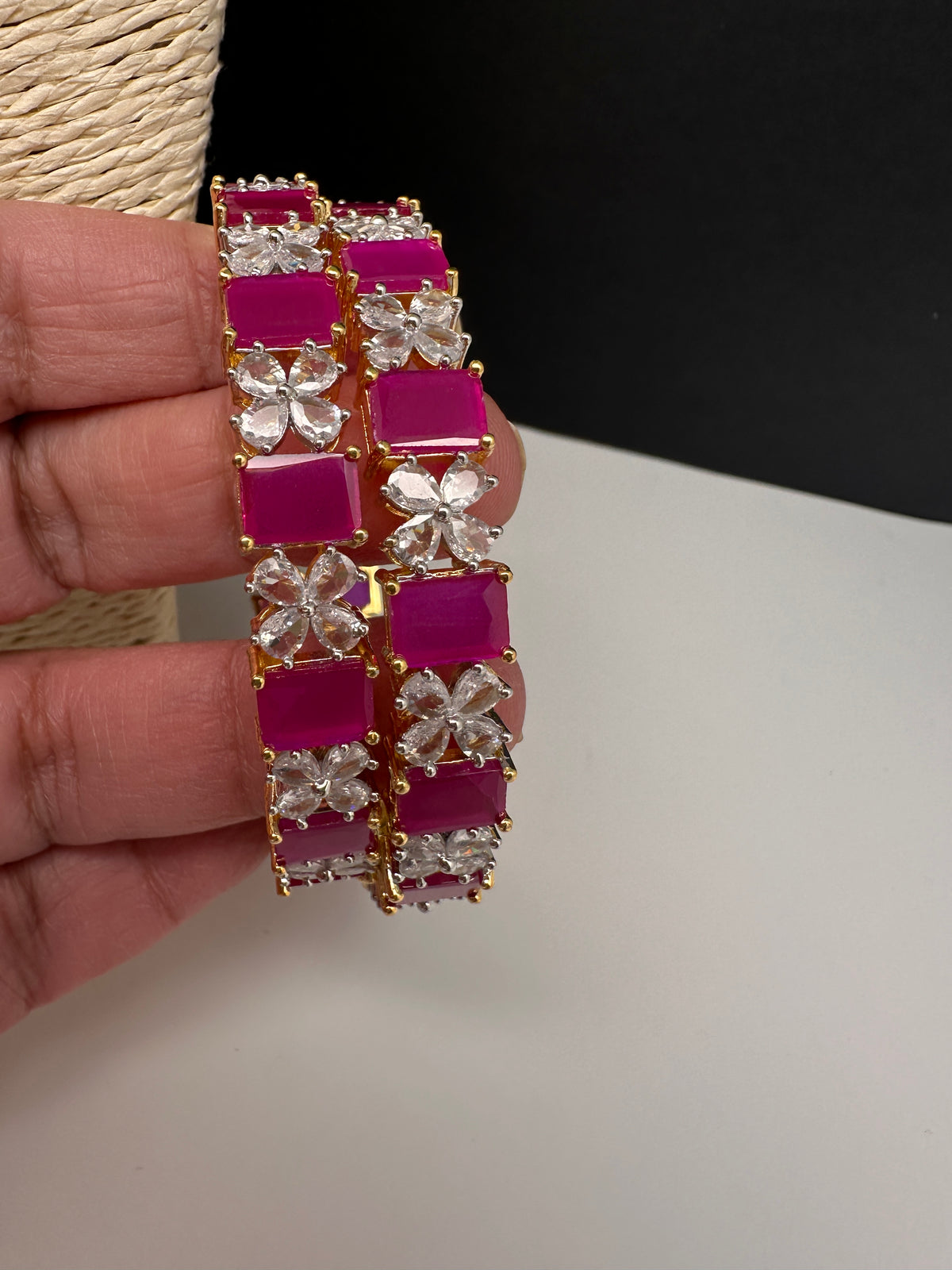 AD Ruby Red Bangles - 2.8