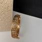 Jadau Kundan Clear Openable Single Bangle - 2.6