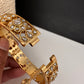 Jadau Kundan Clear Openable Single Bangle - 2.6