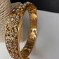 Jadau Kundan Clear Openable Single Bangle - 2.6