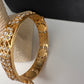 Jadau Kundan Clear Openable Single Bangle - 2.6