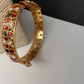 Jadau Kundan Multi Color Openable Single Bangle - 2.6