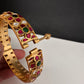 Jadau Kundan Multi Color Openable Single Bangle - 2.6