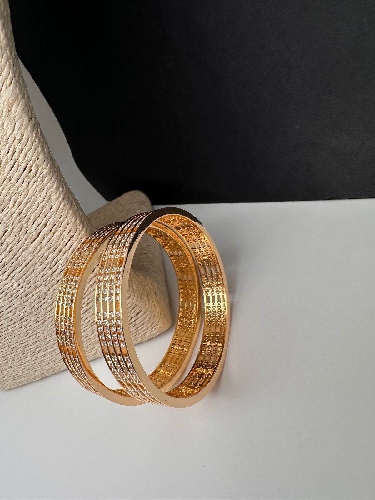 AD Gold Bangles - 2.8