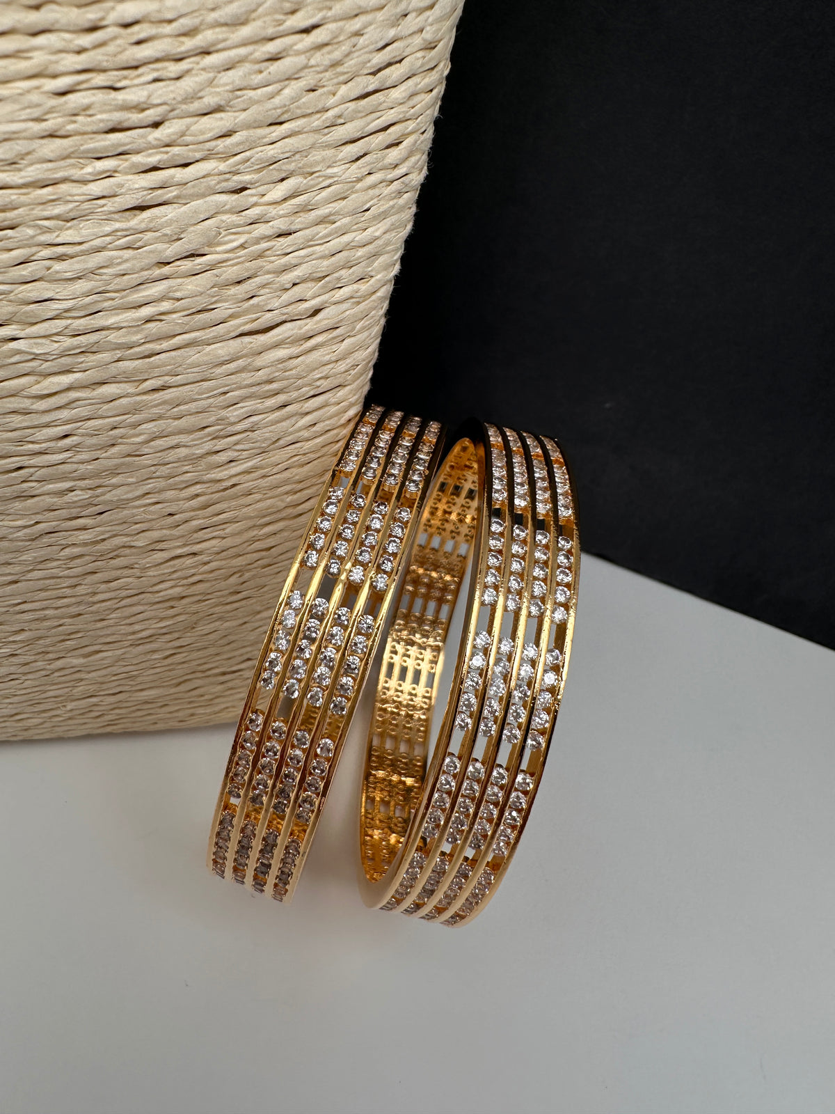 AD Gold Bangles - 2.8
