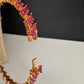 Ruby Red Sleek Openable Bangles - 2.8