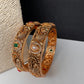 Nakshi Matte Navratan Bangles - BN000560