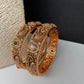 Nakshi Matte Navratan Bangles - BN000560