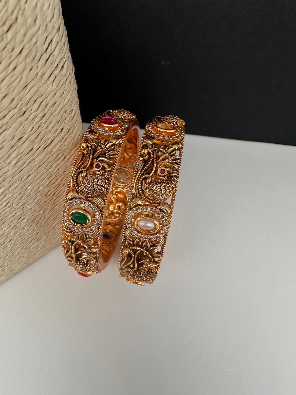 Nakshi Matte Navratan Bangles - BN000560