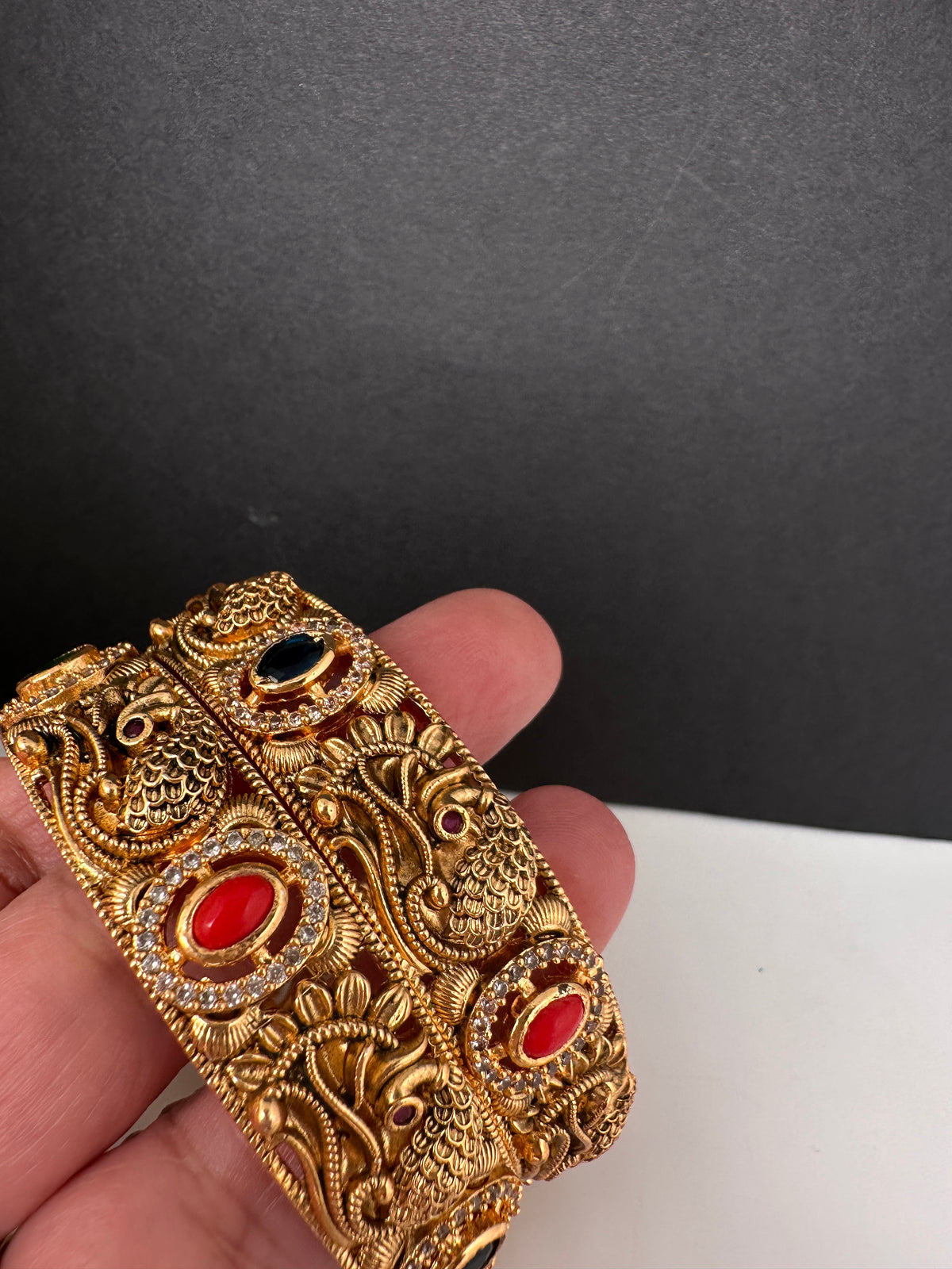 Nakshi Matte Navratan Bangles - BN000560