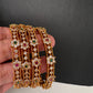 Matte CZ Red Green Bangles - BN000561