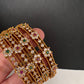 Matte CZ Red Green Bangles - BN000561