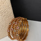 Matte CZ Red Green Bangles - BN000561