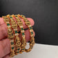 Goddess Lakshmi CZ Green Bangles - BN000562