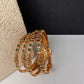 Goddess Lakshmi CZ Green Bangles - BN000562
