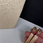 Gold Finish Red Green CZ Bangles - BN000564