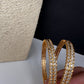 Gold Finish Red Green CZ Bangles - BN000564