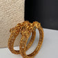 Matte Pattern Openable Kada Bangles - Pair - BN000565