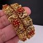 Goddess Lakshmi Matte Coral Bangles - Pair - BN000566
