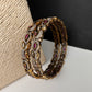 Peacock CZ Red Victorian Sleek Bangles - Pair - BN000567