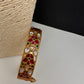 Multicolor Jadau Kundan Openable Single Bangle - size 2.6