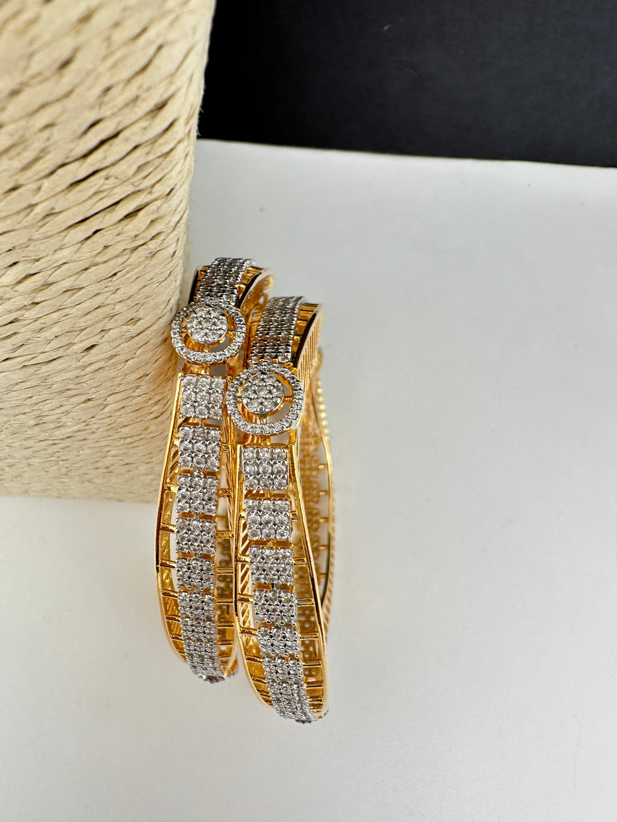 Triangle AD Diamond Finish Bangles - 2.8