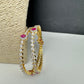 Sleek Ruby AD Bangles - 2.8